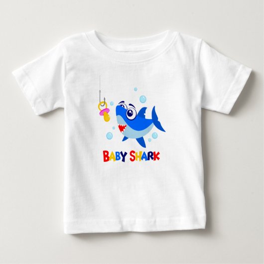 Baby Shark Baby Fine Jersey T-Shirt (Voorkant)