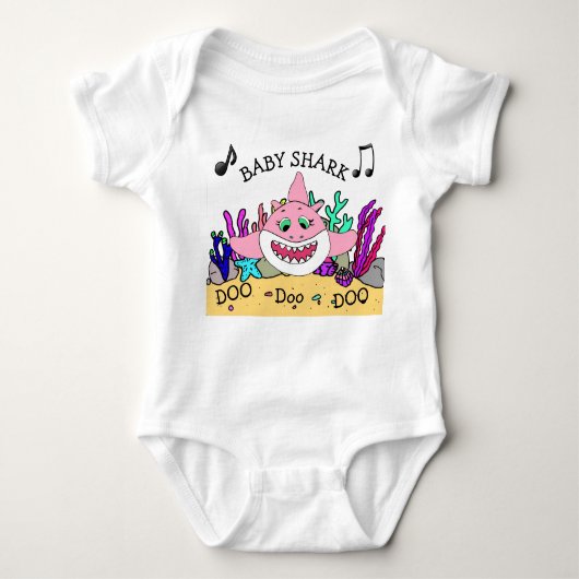 Baby Shark Baby's Romper (Voorkant)