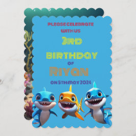 baby Shark Birthday Kaart
