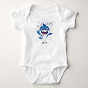 Baby Shark Blauw Witte Mop Ad Fund Named Romper