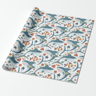 Baby Shark Boys Kids Verjaardagsgunst Gift Cadeaupapier