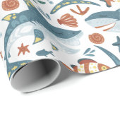 Baby Shark Boys Kids Verjaardagsgunst Gift Cadeaupapier (Rol Hoek)