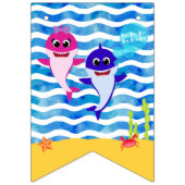 Baby Shark Bunting I Am one Personalized Banner (Eerste vlag)