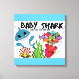 Baby Shark Canvas Afdruk