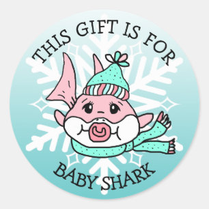 Baby Shark, dit cadeau voor cadeautjes voor cadeau Ronde Sticker