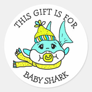 Baby Shark, dit cadeau voor cadeautjes voor cadeau Ronde Sticker