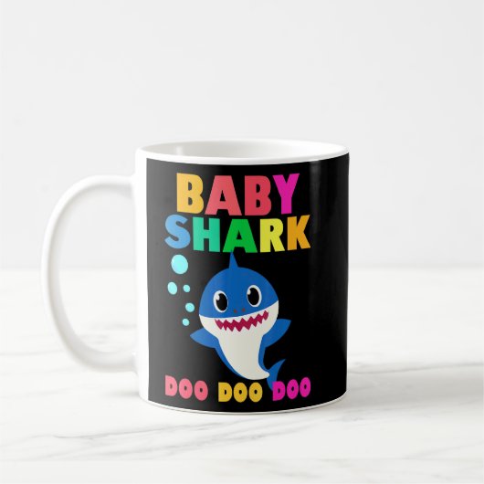 Baby Shark Doo Baby Papa Kinderen Koffiemok (Links)