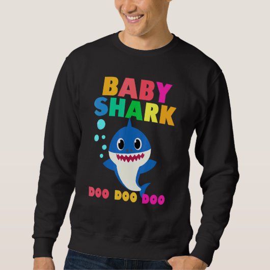 Baby Shark Doo Baby Papa Kinderen Trui (Voorkant)