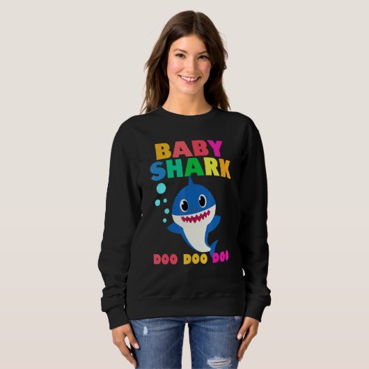 Baby Shark Doo Baby Papa Kinderen Trui (Voorkant volledig)