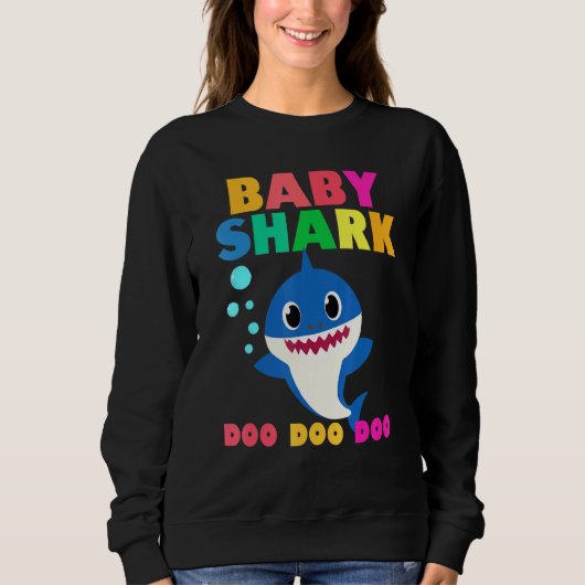 Baby Shark Doo Baby Papa Kinderen Trui (Voorkant)