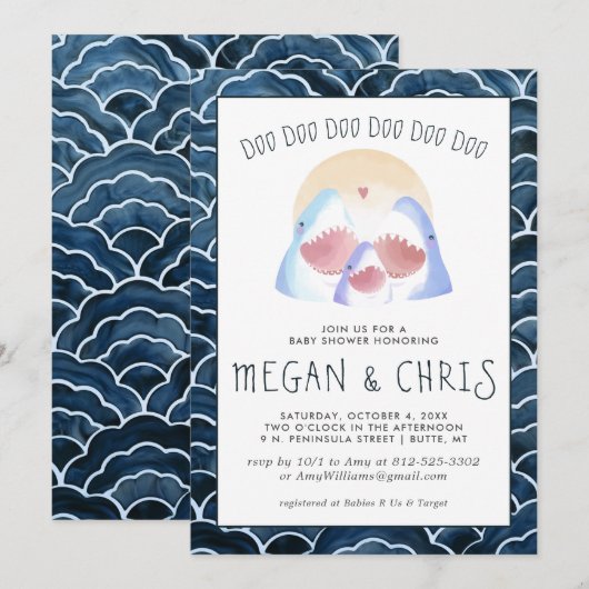 Baby Shark Doo | Cute Shark Baby shower (Voorkant / Achterkant)