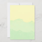 Baby Shark Eerste verjaardag onder het zee geel Kaart (Achterkant)