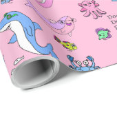 Baby Shark Family Doo Happy Birthday Cadeaupapier (Rol Hoek)