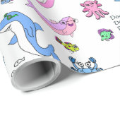 Baby Shark Family Doo Happy Birthday Cadeaupapier (Rol Hoek)
