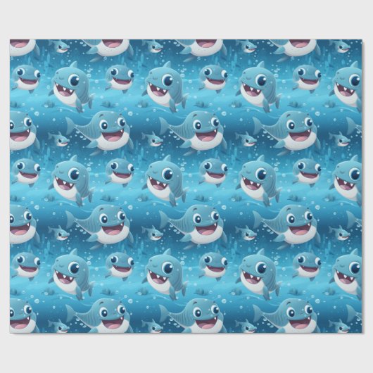 Baby Shark Fun Cadeaupapier (Vlak)
