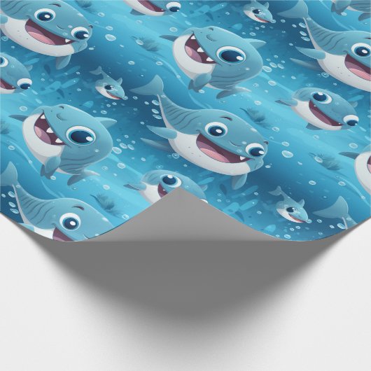 Baby Shark Fun Cadeaupapier (Hoek)