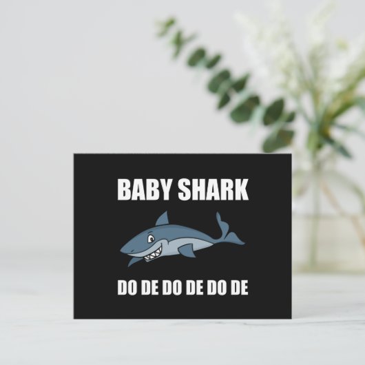 Baby Shark Funny Briefkaart (Staand voorkant)