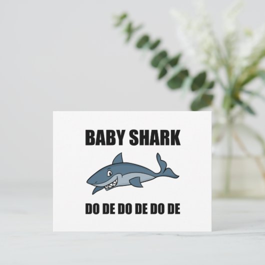 Baby Shark Funny Briefkaart (Staand voorkant)