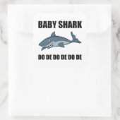 Baby Shark Funny Vierkante Sticker (Tas)