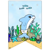 Baby Shark Genderneutraal Verjaardagsbanner Vlaggetjes (Eerste vlag)