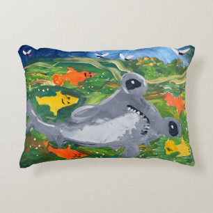 Baby Shark "Kunst voor kinderen" Accent Kussen