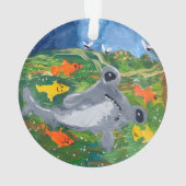 Baby Shark "Kunst voor kinderen" Ornament (achterkant)