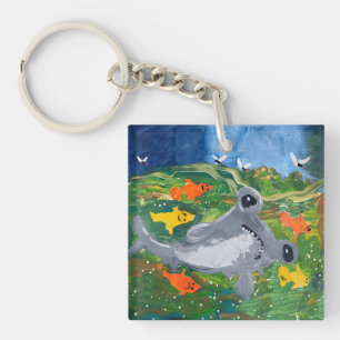 Baby Shark "Kunst voor kinderen" Sleutelhanger