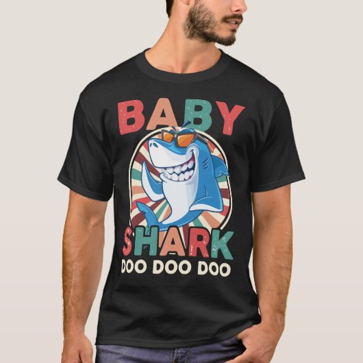 Baby Shark Mannen T-shirt, Funny Baby Shark Essent T-shirt (Voorkant)
