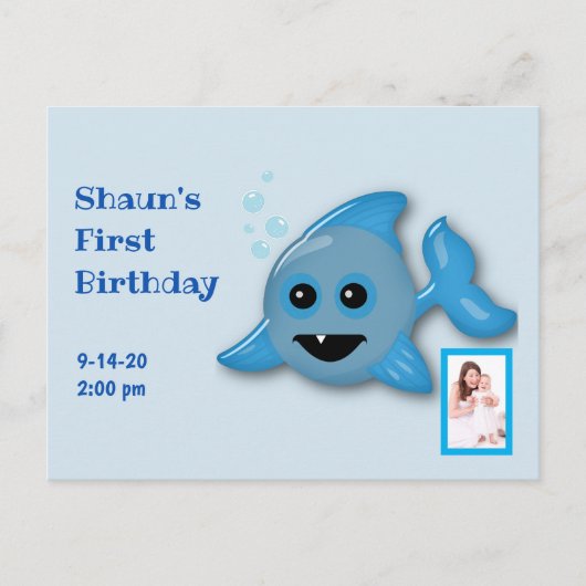 Baby Shark met foto Briefkaart (Voorkant)
