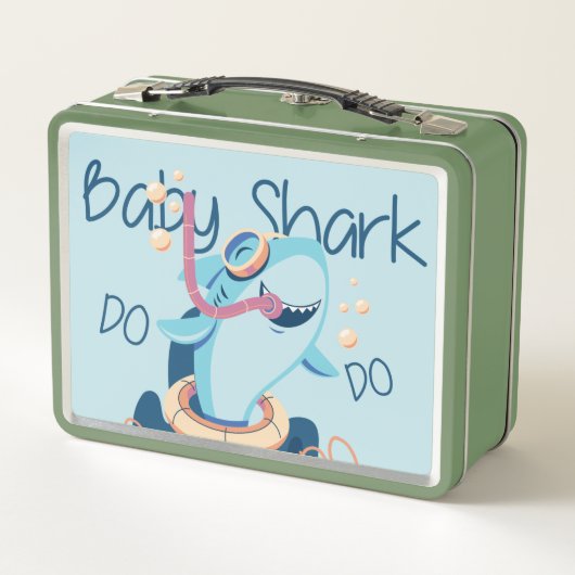 Baby Shark Metal Lunchbox (Achterkant)