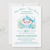 Baby Shark Ocean onder het Zee Boy Baby shower Kaart (Voorkant)