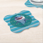 Baby Shark Paper Coasters Kartonnen Onderzetters (Gekanteld)