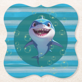 Baby Shark Paper Coasters Kartonnen Onderzetters