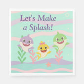 Baby Shark Party Napkins Servet (Voorkant)