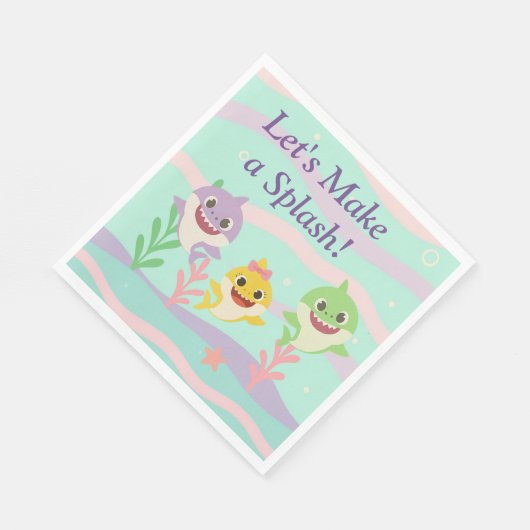 Baby Shark Party Napkins Servet (Hoek)