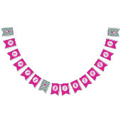 Baby Shark Pink Happy Birthday Banner Gold (Alle)