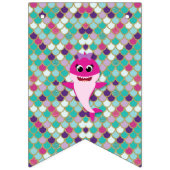 Baby Shark Pink Happy Birthday Banner Gold (Eerste vlag)