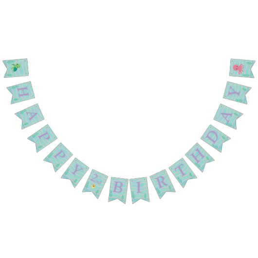 Baby Shark Themed - Happy Birthday Banner (Alle)