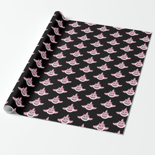 Baby Shark Verjaardag Cadeaupapier (Uitgerold)
