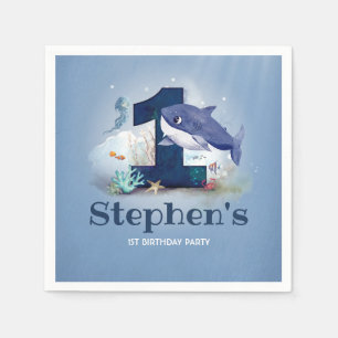 Baby Shark verjaardagsfeestje Servet