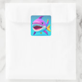 Baby Shark Vierkante Sticker (Tas)