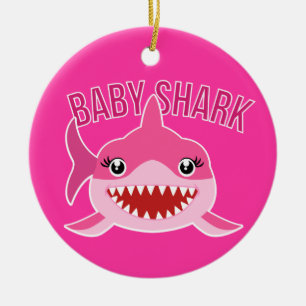 Baby Shark Xmas kerstboomversiering Keramisch Ornament