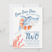 Baby shark zwemmer levensredaver 2e verjaardag kaart (Voorkant)