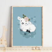 Baby Sheep Animal Name Poster | Schapenmuurkunst