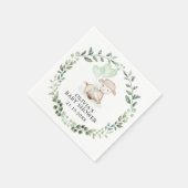 Baby Sheep Little Lamb Greenery Wreath Baby shower Servet (Hoek)