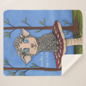 Baby Sheep on Toadstool Sherpa Deken (Voorkant (horizontaal))