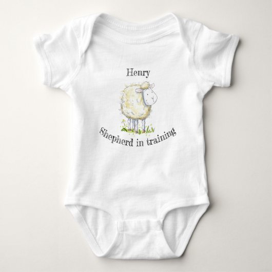 Baby Shepherd Sheep Babygrow Romper (Voorkant)