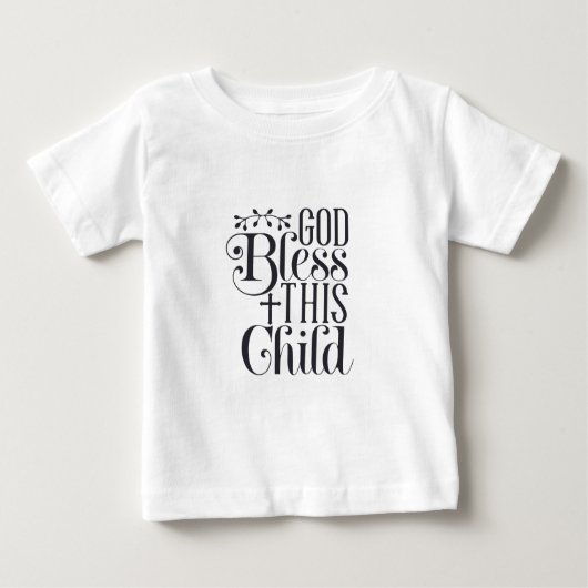 Baby Shirt Kleding Christelijke God zegene dit kin (Voorkant)