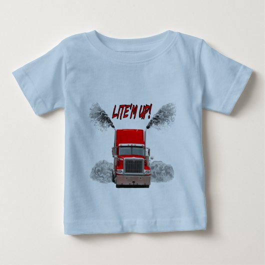 Baby Shirt met "LITE'M UP!" design (Voorkant)