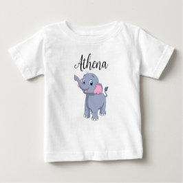 Baby Shirt met  naam en olifant